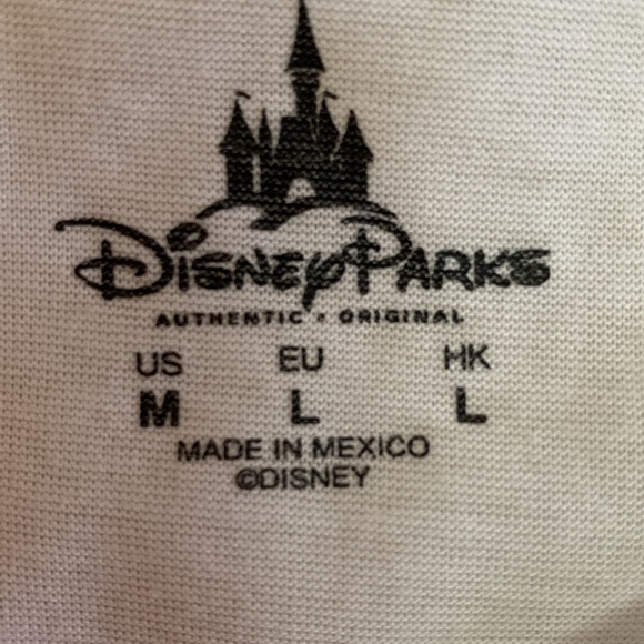 Disney Little Mermaid Mixed Media Roll S/S Curved Hem White Blue T-Shirt Size M - Picture 4 of 6